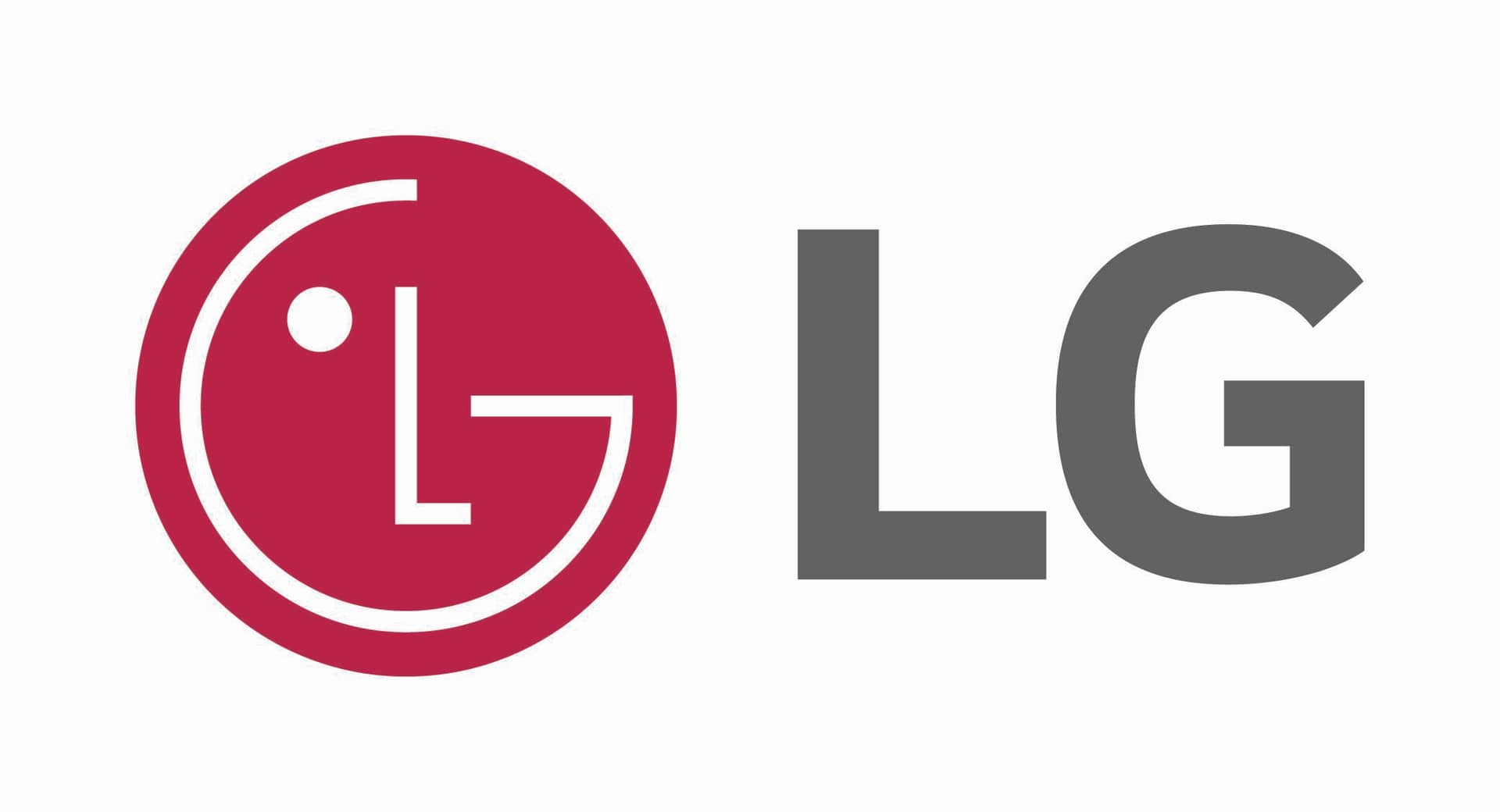 LG Logo in Red and Gray Text