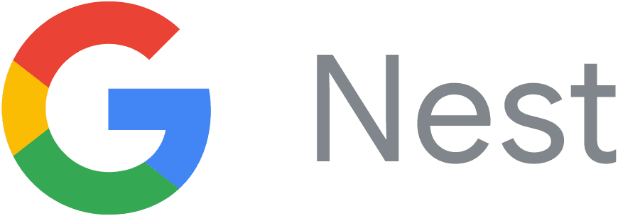 Google Nest Logo in Blue and Gray Text