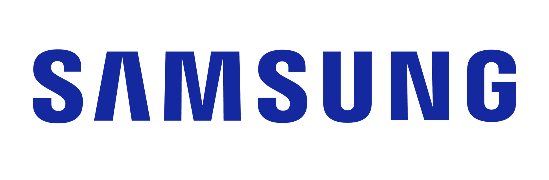 Samsung Logo in Blue Text