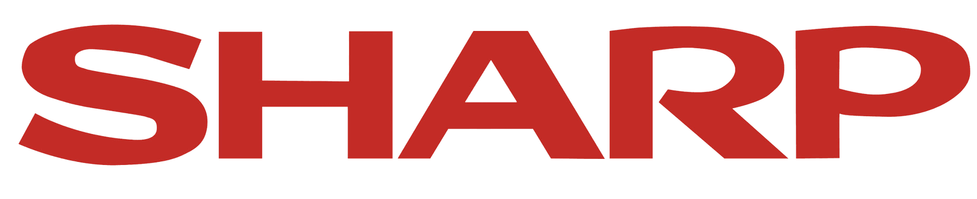 Sharp Logo in Red Text